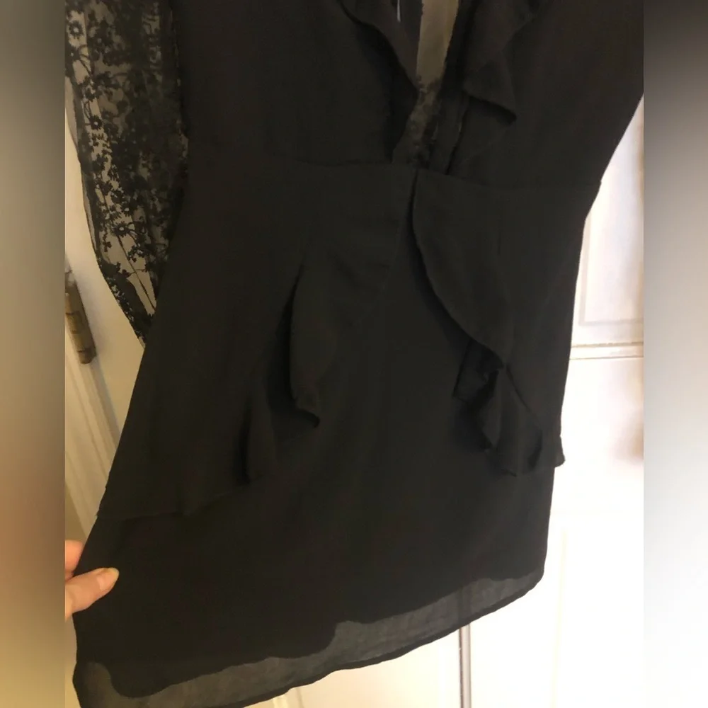 Princess Polly Dress Black Floral Lace Mini Sorcerer Design